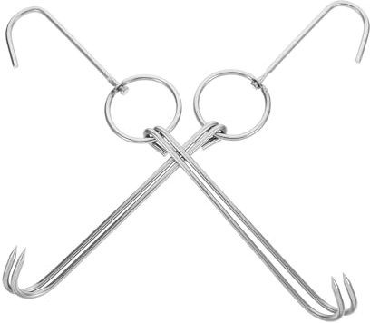 EXHUMKY 2pièces Crochets De Viande Acier Inoxydable De Crochets Pour Barbecue Fumage Et Séchage Des Viandes Accessoires Pratiques Pour Cuisine Et Grill