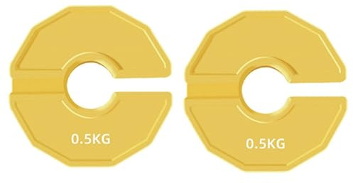 JOFUUM 2PCS Gym Micro-Type Plates Dumbbell Fractional Weight Plate Rubber Fractional Weight Plates Plates Add-on Aperture 35mm 0.5KG