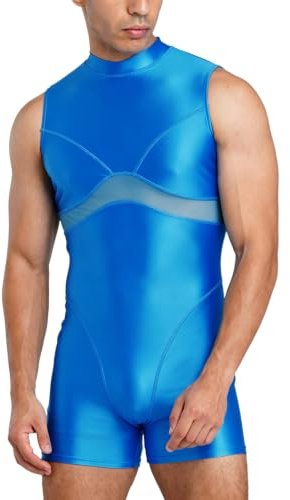 Aislor Träningsoverall för män, leotard rash vakt, ärmlösa nattkläder | Surfing dykning badkläder, lätt snabbtorkande, enfärgad, cosplay temafest, animefest, snorkling