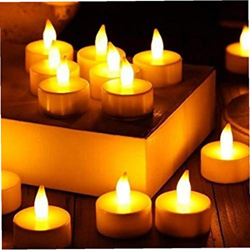 AMOYER 12pc LED Lumignon Bougies sans Flamme réaliste alimenté par Batterie-Bougies LED église alimentée par Batterie, et Home Décoration Éclairage
