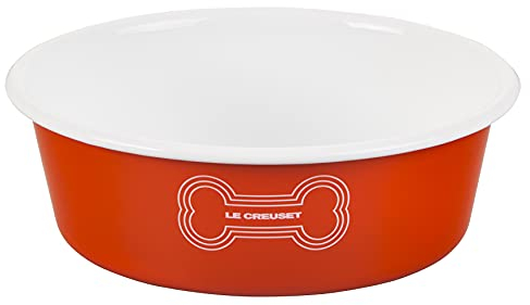 Le Creuset Hundenapf, Emaille auf Stahl, groß, 6 Tassen, Orange