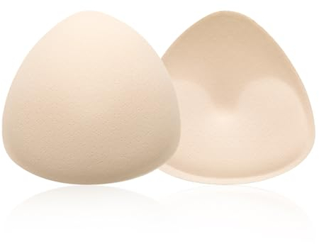 Sibba 1Paar BH-Einlagen Einsätze BH Insert Pads Push up Bra Dreieckige BH Polsterung Einlagen Wiederverwendbar Atmungsaktive Herausnehmbare Brustvergrößerer für Sport BH Bikini Tops Bademode Hautfarbe