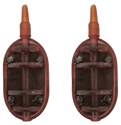 PRO FILSTAR Inline Method Feeder Ellipse Set 2 x 30g Futterspender - Flat Shape Futterkorb - Anti Tangle Sleeve - Karpfen Montage - Grundangeln - Karpfen Angeln Zubehör – Karpfenangeln – Angelnset