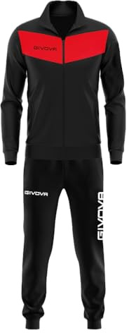 Givova TR024 Trainingsanzug Campo, schwarz / rot, 5XL