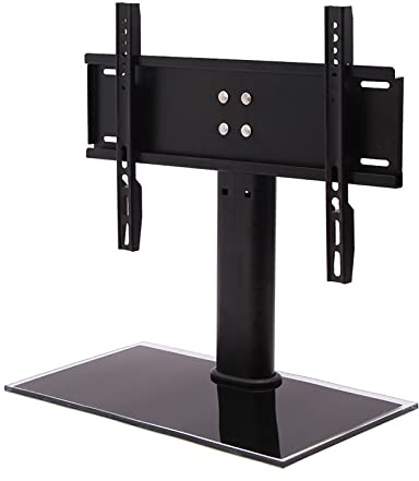 CAFIEDR Soporte de TV para Pared, Soporte de TV de sobremesa, Altura Ajustable con Base de Vidrio Templado, Base de TV de sobremesa para televisores LCD LED de 26 a 32 Pulgadas, monitores y PC.