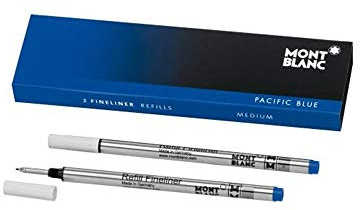 Montblanc Fineliner Refills (M) Royal Blue 124499 / Pen Refills for Fineliner and Rollerball Pens by Montblanc / 2 x Fiber Tip Pen Refill