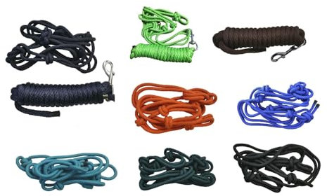 NETPROSHOP Auswahl Knotenhalfter Größe COB oder Strick 4,8m Nylon Einzeln oder Kombiniert, Groesse:Halfter, Farbe:Hellgruen