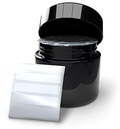 Naturellia 1x Jarre Pot en Verre à Ultraviolets de 50ml UV Conteneurs Vides - Lavable au Lave-Vaisselle - Empêche la Fermentation pour le Stockage de Produits Sophistiqués + Disque et Inscriptible