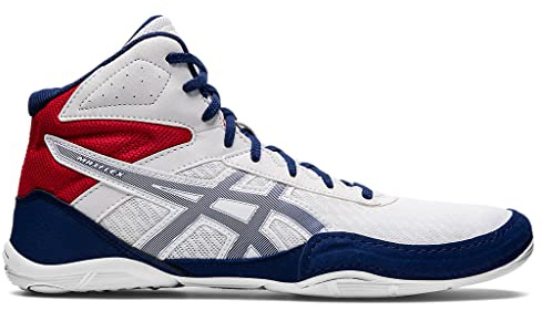Asics Zapatos de Lucha Matflex 6 para Hombre, Blanco/océano Profundo, 46.5 EU