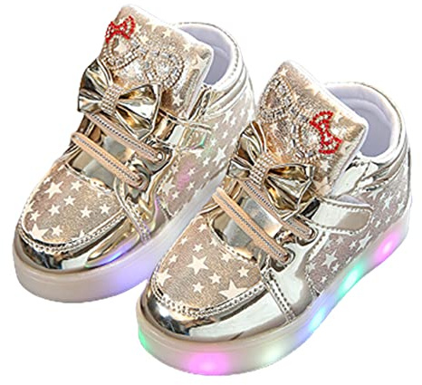 Zhenqi Baskets lumineuses à LED lumineuses pour filles - Chaudes et résistantes à l'usure