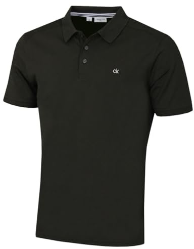 Calvin Klein Polo Golf Uomo Campus Colletto a Coste - Verde Cacciatore - M