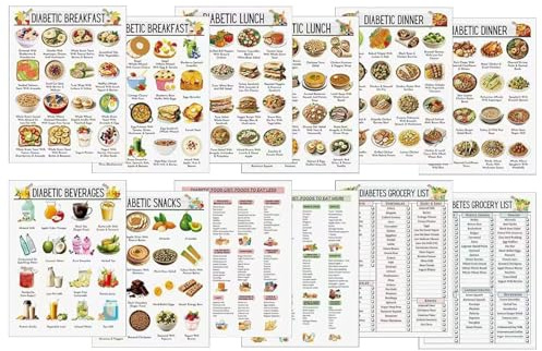 Liste alimentaire 12 pièces - Tableau alimentaire pour diabétiques | Liste des aliments à faible teneur en glucides | Repas | Information | Livre de recettes pour débutants