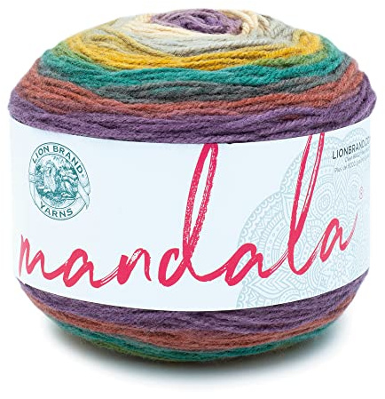 Lion Brand Yarn Company Mandala Yarn, Acrylic, Warlock, 13.97 x 13.97 x 10.16 cm