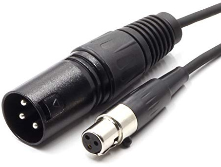 SiYear - Cavo per microfono Lapel con connettore da XLR maschio a 3 pin a femmina a 3 prese Mini XLR Pro, TA3-XLR, 1,5 m
