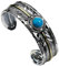 Südwesten Navajo Stil Oval Cabachon erweiterte Türkis Armreif Armbänder für Herren Feder Motiv Silber