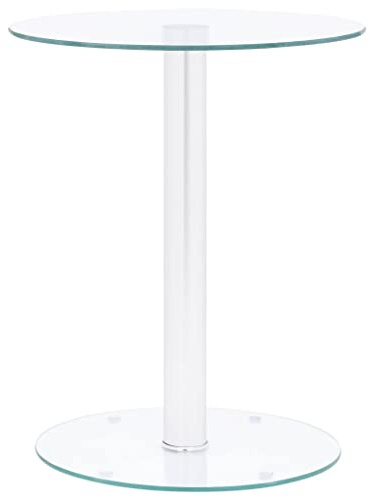 vidaXL Mesa de Centro de Vidrio Templado Transparente 40 cm
