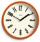 JONES CLOCKS® Hot Tub wanduhr | Kleine Retro runde Uhr | 20cm | Orange | Leicht lesbare Zahlen | Ideal für küche, büro, kinderzimmer, großen oder kleinen Raum