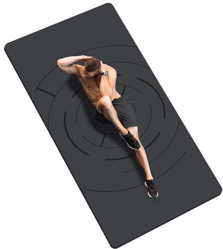Fiita Yogamatte Lang und Breit 200x100cm Dick 6mm/12mm TPE Sportmatte Fitnessmatte rutschfest für Pilates Gym Training Workouts Abriebfest Desinfizierbar Mit Schuhen Benutzbar