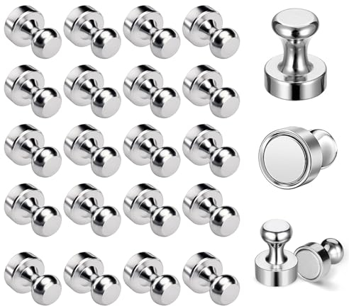 Neodimio Magneti 24 Pezzi, 12x16mm, N52, Cono Piccolo per Lavagne Magnetiche, Frigoriferi, Taglierine per Aghi