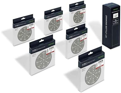 Festool Schleifscheiben Granat Starter Set STF D150/48 I Körnung P 60/P 80/P 120/P 180/P 220/P 320 I 150mm