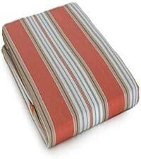 Corredocasa Tenda da Sole a Righe Strette con Anelli per Esterno in Tessuto Resistente Che Protegge dai Raggi Solari (Arancio, 140X300 cm)