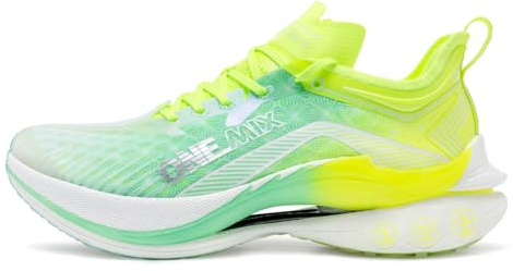 ONEMIX T700 Carbon Plate Marathon Running Racing Shoes Men Professional Stable Supp ort Shock-Relief Ultra-Light Rebound Sneakers (Fluorescent Green,11)