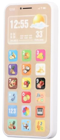 Aramox Telefono Cellulare per Simulazione di Apprendimento del Bambino, Aspetto Raffinato, Smartphone Educativo per Bambini con Cavo di Ricarica