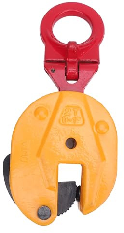Yctze Morsetto per Piastre Verticali con Apertura della Ganascia 0-25 Mm 2T 4400LBS Morsetto per Piastre Verticali con Apertura Flessibile da 0-25 Mm per Lamiera Piatta e Trasporto Industriale e