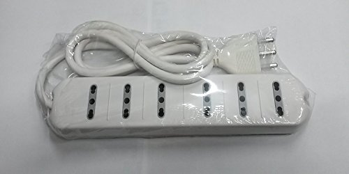 Bticino Multipresa 3657D 6 Prese 10/16A Cavo e Spina 15A Bianca