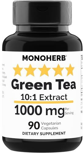 MONOHERB Green Tea Extract 1000 mg - 90 Vegetarian Capsules