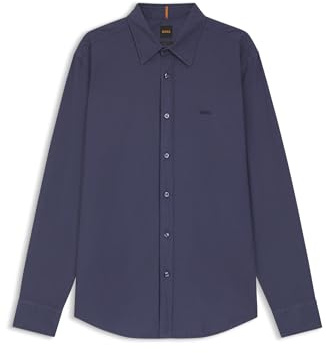 BOSS Hommes Relegant 6 Chemise Regular en Popeline de Coton avec Logo brodé