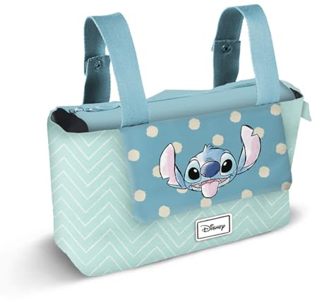 Disney Lilo e Stitch Lovely-Borsa Organizer per Passeggino Hamper Mommy, Blu, 31 x 27 cm