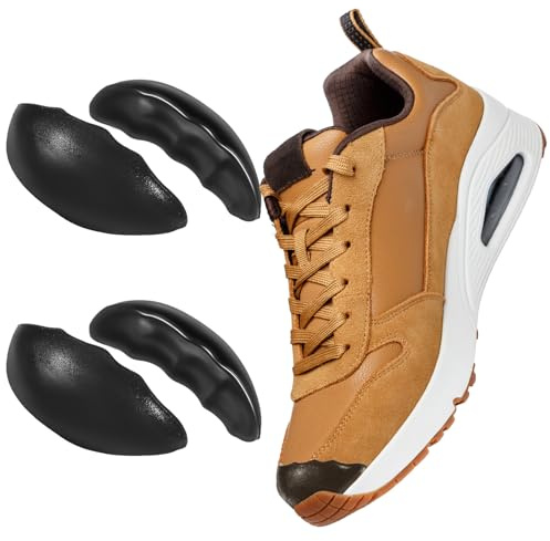 Lot de 2 paires d'inserts de remplissage de chaussures pour grandes chaussures, pour rendre les chaussures plus petites, rembourrage d'orteils pour ajuster les chaussures, empêche le talon de glisser