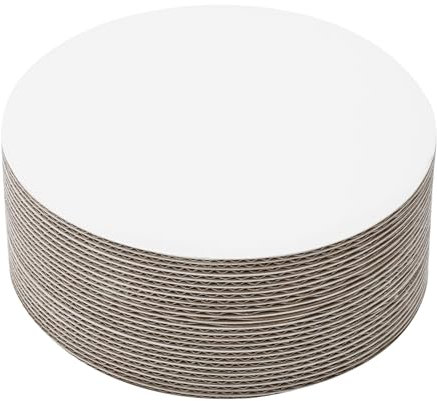 DAWRIS 25 tappetini per torte rotondi, 15 cm, colore bianco, base rotonda, per torte e torte
