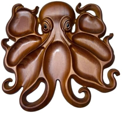 MagiDeal Plateau de charcuterie de Poulpe Plateau de Service en Bois de Poulpe Planche d'apéritif de fête multifonctionnelle pour Pique-Nique à la Maison, A