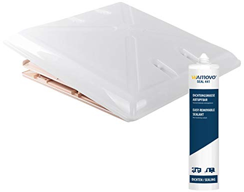 MPK Dachfenster Dachhaube Modell 46 Milchglas weiß 40x40 cm Dachstärke 24-56 mm + Dichtmittel