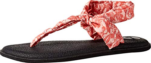 Sanuk Damen Yoga Sling Ella Prints Sandale, Algen Camo Dusty Coral, 40.5 EU