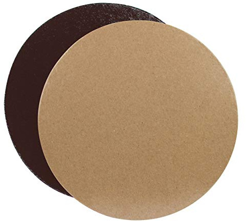 Lot de 10 Supports à Gâteau/Traiteur/Déco Ronds en Carton Couleurs et Dimensions au Choix (Chocolat/Praline, 24 cm)
