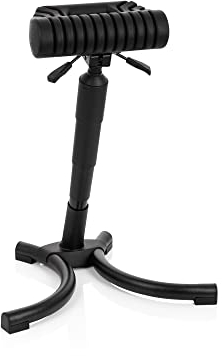 hjh OFFICE 830025 Stehhilfe TOP Work 33 Hartschaum/Metall bequemer Arbeitsstuhl, Stehhocker ergonomisch, höhenverstellbar