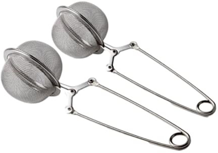 Bayli Lot de 2 pinces à thé en acier inoxydable pour tasse - Filtre à thé - Pince à épices - Passoire à thé - Passoire à épices - Passoire à tasse - Œuf à thé