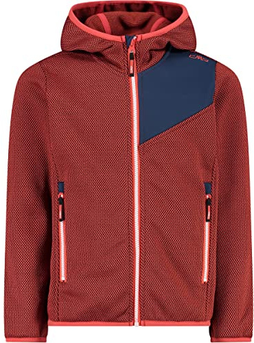 CMP - Kid G Jacket Fix Hood, Girl, Blue Ink-Campari, 140