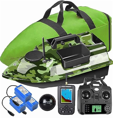 500M GPS barchino carpfishing Bait Boat Carp Hook Post barca da pesca, sensore LCD Fishfinder, con borsa, 12000mAh Batteria di grande capacità, regala antenne, eliche e altri piccoli regali, one key r