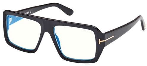 TOM FORD Unisex FT5903-B Lunettes de Soleil, Shiny Black, 54