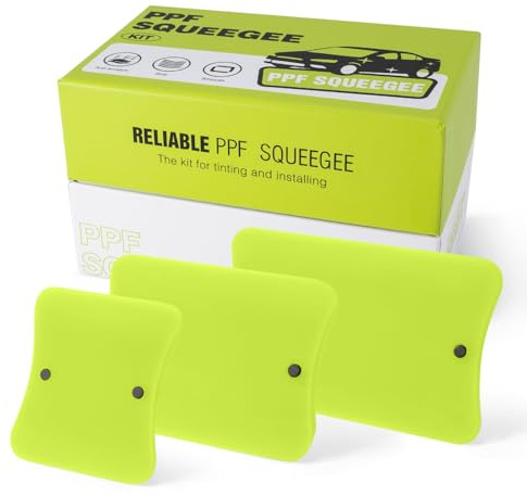 NEWISHTOOL Kit lavavetri magnetico PPF, 3 pezzi in confezione regalo V-Blade in gomma smerigliata, raschietto morbido in TPU per proteggere la vernice, installazione di pellicole per finestre,