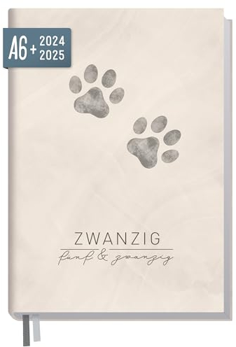Häfft® Chäff-Timer Mini Taschenkalender 2024/2025 A6+ Paws Terminplaner klein mit 1 Woche auf 2 Seiten, Wochenplaner, Organizer - nachhaltig & klimafreundlich
