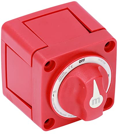 Interruptor de Batería 300A, Selector de Interruptor de Batería de 4 Posiciones Giratorio de 360 ​​°, Resistente Al Agua IP66, Yates, Vehículos Recreativos, Coches Modificados