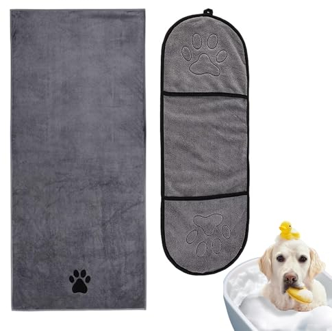 GFTCGK 2 StüCk Hundehandtuch, GroßEr Hunde Handtuch, Extra Saugfähig, Schnelltrocknend, Weich, Für Hunde & Katzen
