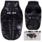 Hundemantel für Kleine Hunde, Wasserdicht Hundejacke Winter, Wintermantel mit Geschirr und Reflektor(Schwarz S)