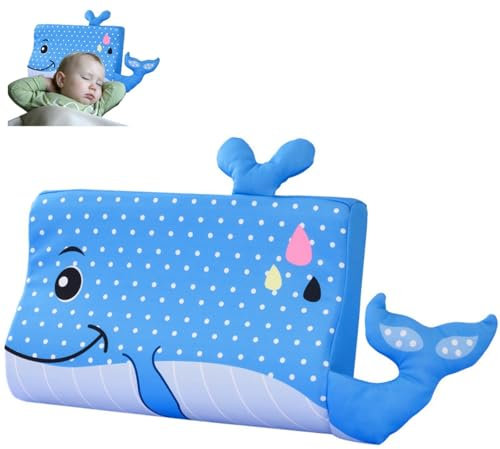Herifam Kinderkopfkissen Schlummerkids Kissen Niedlich Tiere Kopfkissen Memory Schaum Kopfpolster Waschbar Kinderkissen für Kinder ab 2 Jahre (K)