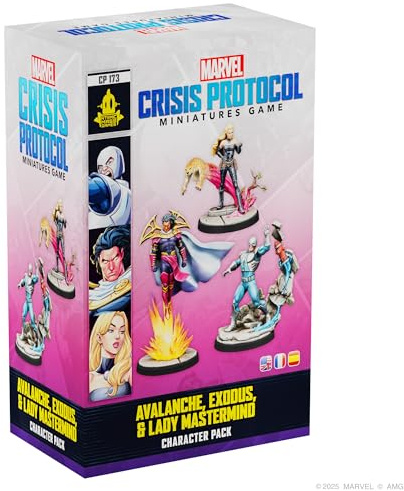 Asmodee Marvel: Crisis Protocol Avalanche, Exodus & Lady Mastermind Character Pack - Tabletop Superhero Game, Ages 14+, 2 Players, 90 Minute Playtime